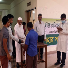 Relief distribution by the authority of northeast medical college & Hospital, Sylhet.