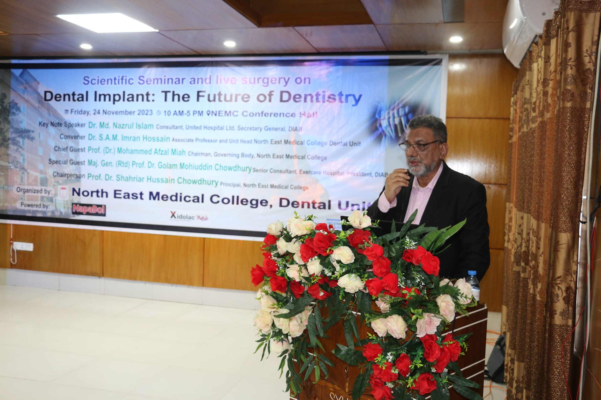 নর্থ ইষ্ট মেডিকেল কলেজ ডেন্টাল ইউনিট এর উদ‍্যোগে Dental Implant : The future of Dentistry বিষয়ে Scientific seminar and Workshop অনুষ্ঠিতঃ
